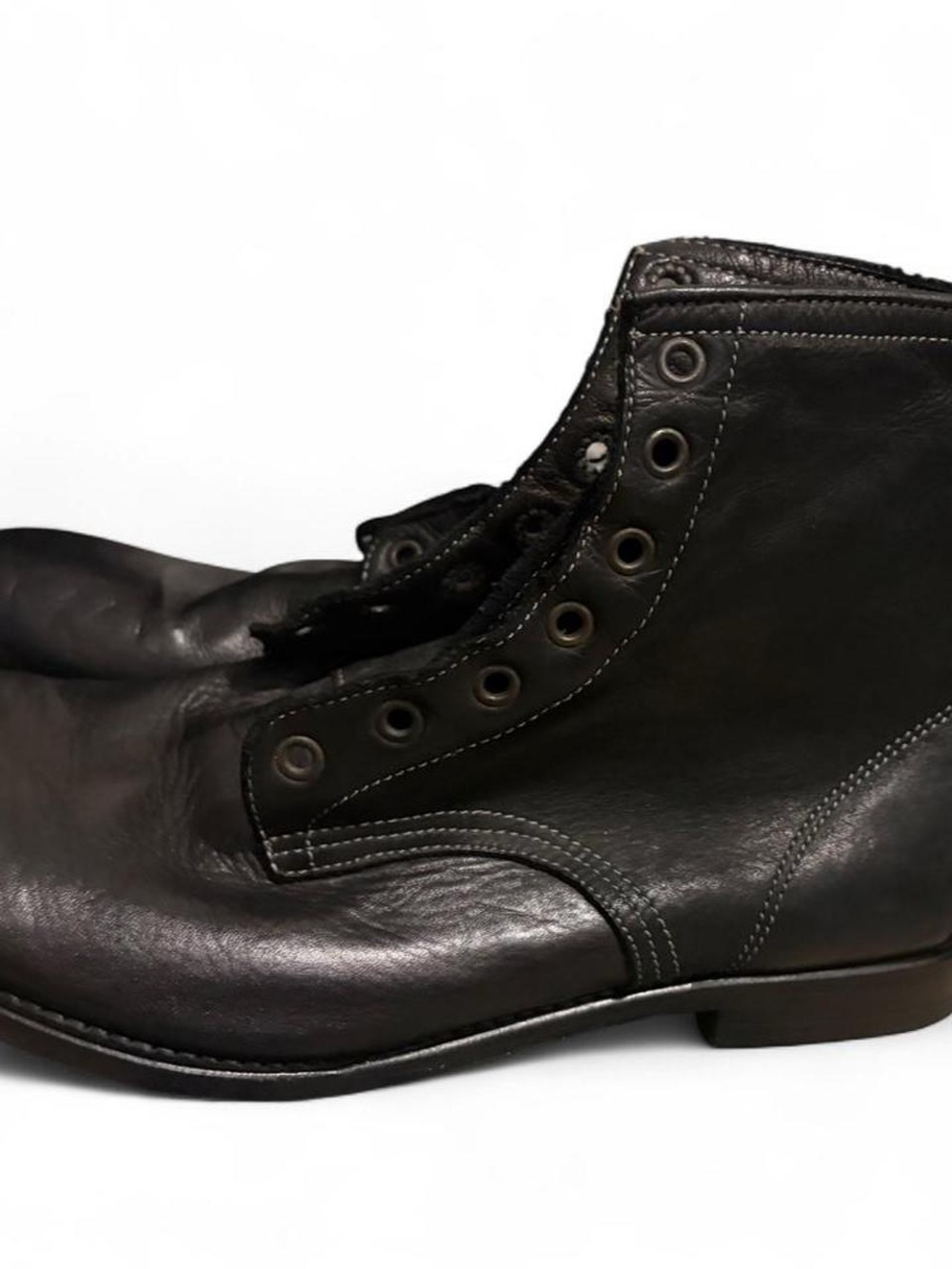 Paul Smith Black Leather Lace-Up Ankle Boots Men’s 9.5